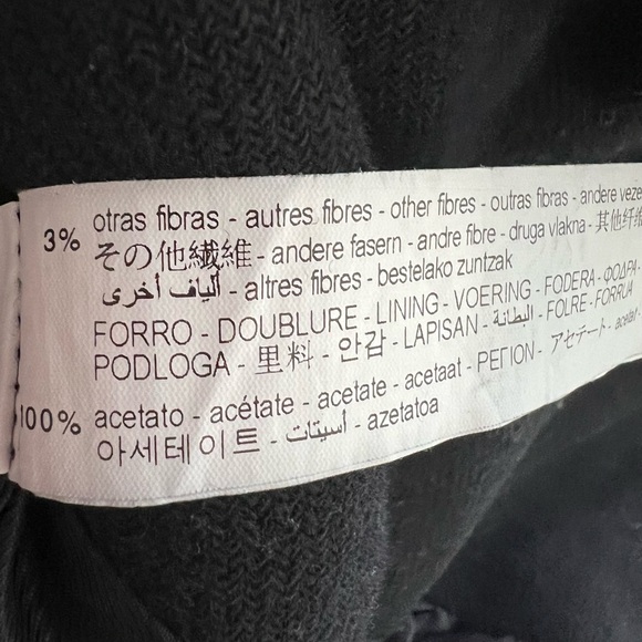 Zara black wool blend coat (pre owned) size XS - Picture 9 of 10